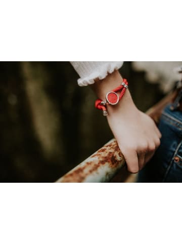 Lunavit Armband "Fionda" in Rot / Silber