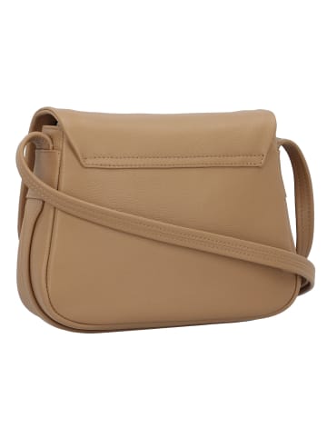 Lacoste City Court Umhängetasche Leder 22 cm in warm beige