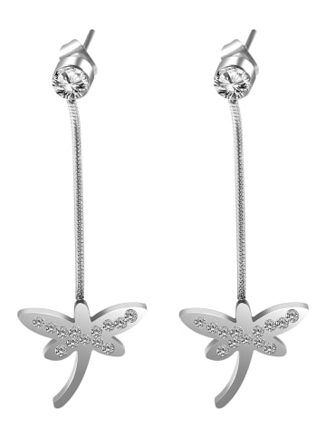 Adeliás Damen Ohrringe – Ohrstecker aus Edelstahl in silber