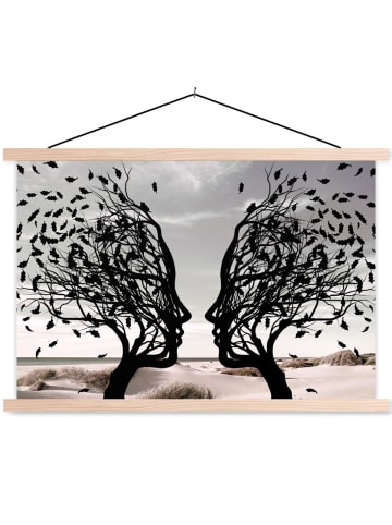 MuchoWow Poster mit Leiste Gesichtsbaum