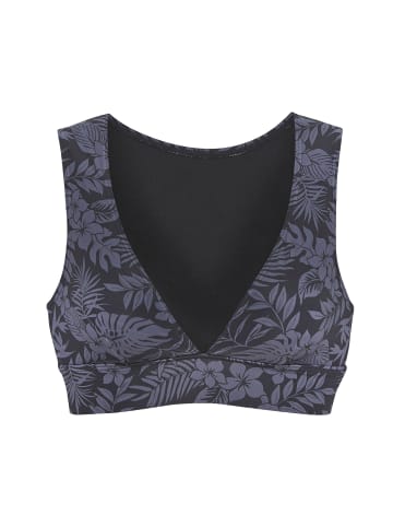 Venice Beach Bustier-Bikini-Top in schwarz bedruckt