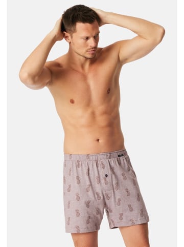 Schiesser Boxershorts Singel-Jersey in Dunkelblau / rot