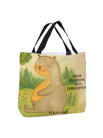Mr. & Mrs. Panda Tasche Otter Bauch Design mit Spruch in Weiß