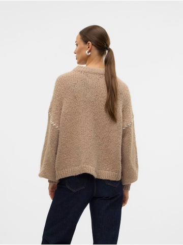 Vero Moda Strickpullover in Silver Mink