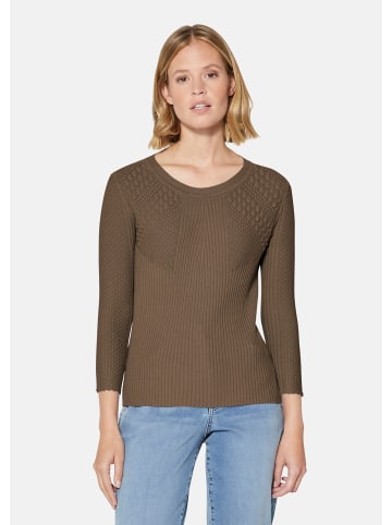 MADELEINE Rippstrickpullover in caramel / melange