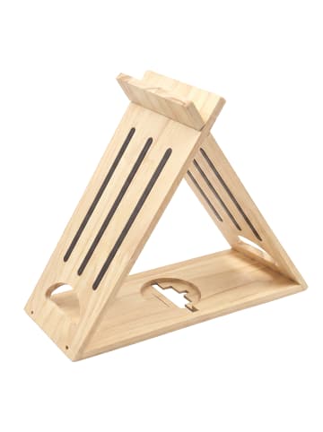 relaxdays Toniebox Regal "Dreieck" in Natur - (B)42 x (H)34,5 x (T)15 cm