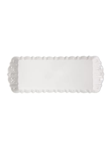 Villeroy & Boch Königskuchenplatte Toy's Delight Royal Classic 40 x 16 cm weiß in weiß