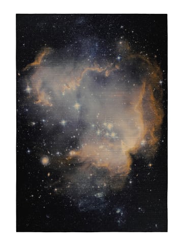 Wecon Home Kurzflorteppich Galactic Glow in schwarz-bunt