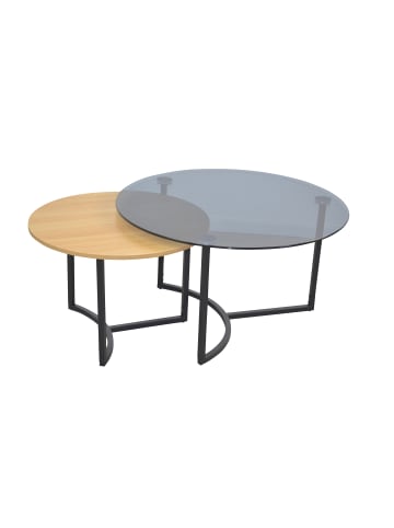 möbel-direkt Couchtisch 2teilig Melanie in schwarz