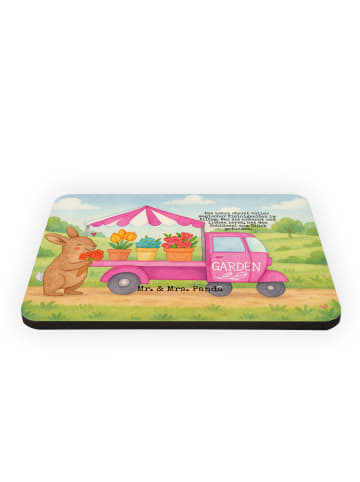Mr. & Mrs. Panda Magnet Osterhase Blumenwagen Design mit Spruch in Weiß
