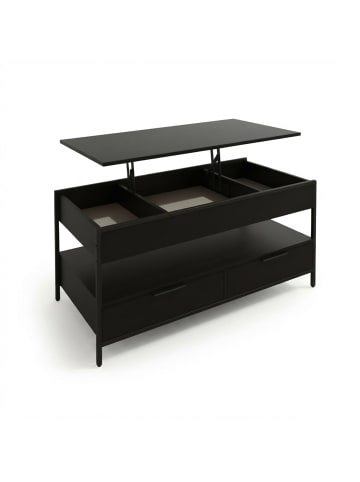 relaxdays Couchtisch in Schwarz - (B)100 x (H)48 x (T)50 cm