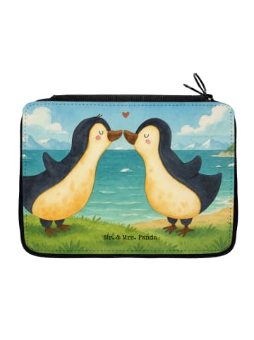 Mr. & Mrs. Panda Etui Pinguine Kuss Design ohne Spruch in Weiß