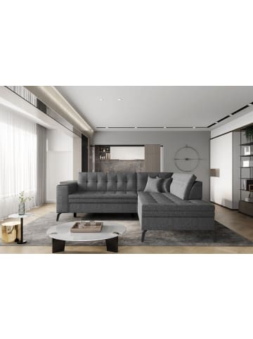 MF Design Lenny Recamiere Rechts in Asphalt -  (L) 210 x (B) 260 x (H) 93 cm