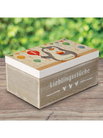 Mr. & Mrs. Panda Schatulle 1. Geburtstag Pinguin Luftballon Desi... in Weiß