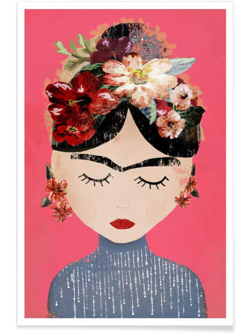 Juniqe Poster "Frida Pink" in Rosa