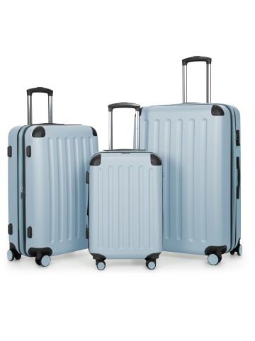 Hauptstadtkoffer Spree - 3er Koffer-Set Trolley Gepäckset, TSA, 4 Rollen (S, M & L) in Pool blau