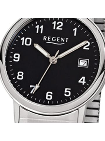 Regent Analog-Armbanduhr Regent Zugarmband silber mittel (ca. 35mm)