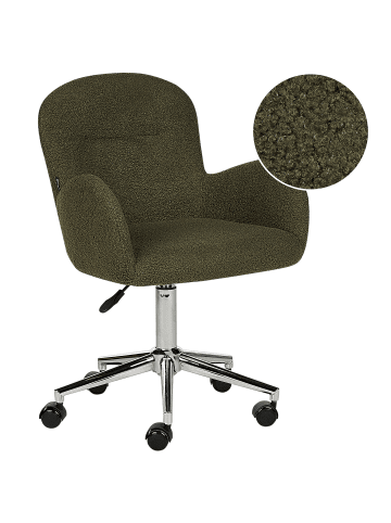 Beliani Bürostuhl PRIDDY in Grün/Silber - (W) 60 x (H) 79 x (L) 60 cm
