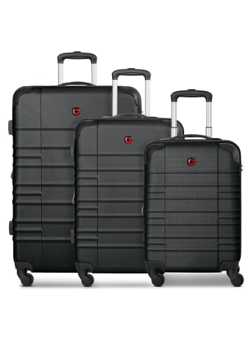 Wenger Amplar Evo 4 Rollen Kofferset 3-teilig mit Dehnfalte in black