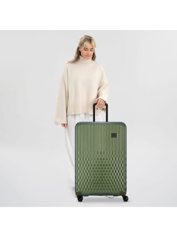 Pack Easy Flow 4 Rollen Trolley L 75 cm mit Dehnfalte bronze grün