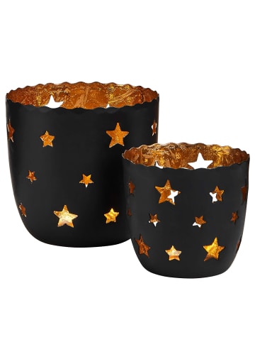 Butlers Teelichthalter DELIGHT 6er-Set Sterne in Schwarz