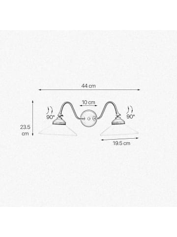 Licht-Erlebnisse Spot Strahler (B)44 x (H)23.5 cm in Bronze dunkel matt WeißBronze dunkel matt Weiß