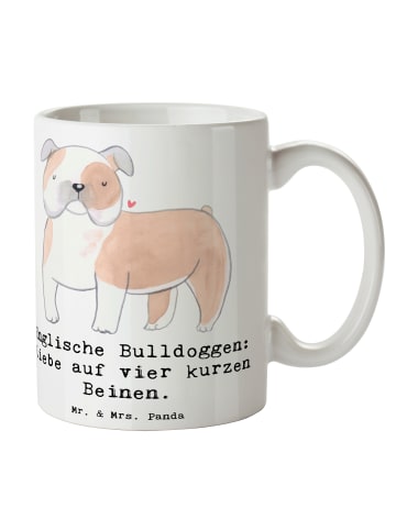Mr. & Mrs. Panda Kaffeetasse Englische Bulldogge Liebe mit Spruch in Weiß