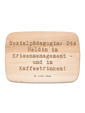Mr. & Mrs. Panda Holzbrettchen Spruch Sozialpädagogin mit Spruch in Transparent