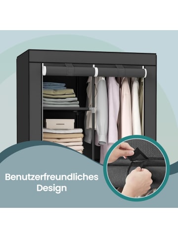 SONGMICS Kleiderschrank Rylan in Schwarz - (B)45 x (H)168 x (T)88 cm