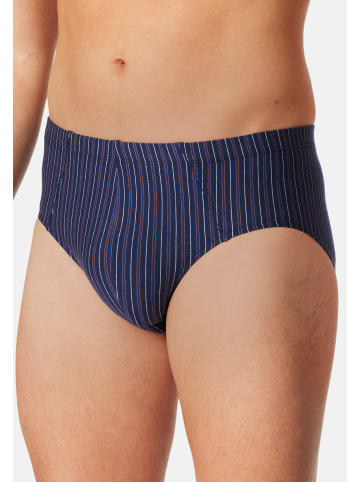 Schiesser Mini Slip / Unterhose 95/5 Essentials - Cotton in Schwarz / blau
