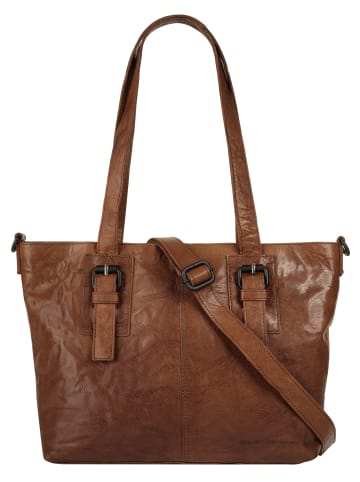 SPIKES & SPARROW Shopper echt Leder in cognac