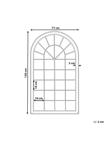 Beliani Wandspiegel TREVOL in Schwarz - (W) 77 x (H) 130 x (L) 5 cm