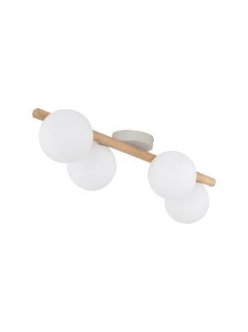 Licht-Erlebnisse Deckenlampe (B)23 x (L)65 x (H)17 cm in Holz hell Weiß