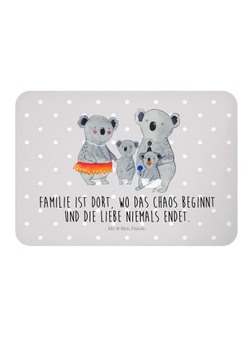 Mr. & Mrs. Panda Kühlschrankmagnet Koala Familie mit Spruch in Grau Pastell