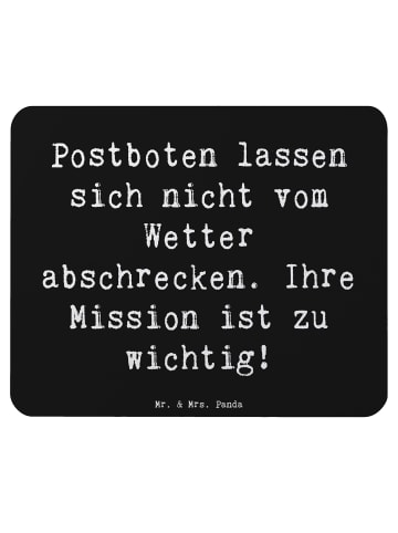 Mr. & Mrs. Panda Mouse Pad Spruch Postbote Held mit Spruch in Schwarz