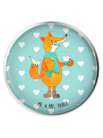 Mr. & Mrs. Panda waschbeckenstöpsel Fuchs Keks ohne Spruch in Türkis Pastell