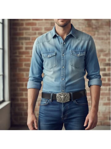 FRONHOFER Herren Ledergürtel Western in Cognac