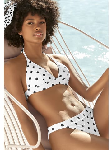 LASCANA Triangel-Bikini-Top in weiß-schwarz