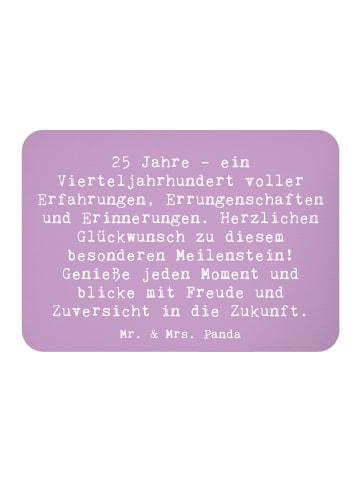 Mr. & Mrs. Panda Magnet Spruch 25. Geburtstag mit Spruch in Lavendeltraum