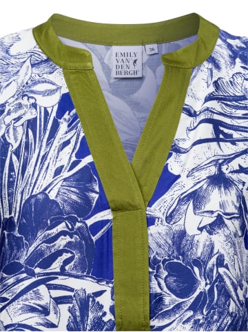 EMILY VAN DEN BERGH  Blusenshirt in indigo weiß