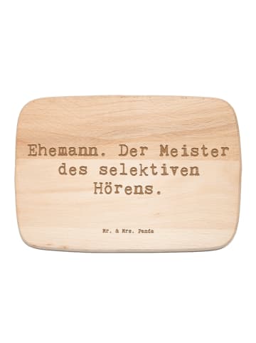 Mr. & Mrs. Panda Buche Schneidebrett Spruch Ehemann Meister mit ... in Transparent