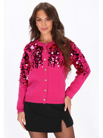 faina Women Cardigan in fuchsia