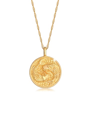 Elli Halskette 925 Sterling Silber Sternzeichen, Sternzeichen - Fische in Gold