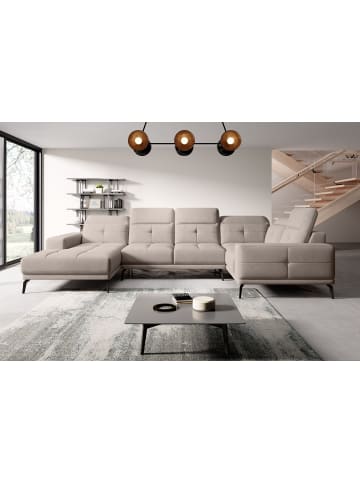 MF Design Nevido Recamiere Rechts in Mushroom -  (L) 201 x (B) 350 x (H) 77 cm