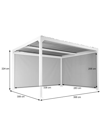MCW Alu Pergola L41 mit 2x Seitenwand, Anthrazit