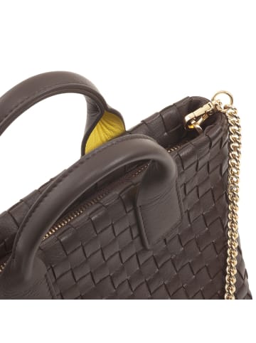 DuDu Ibiza Handtasche Leder 22 cm in coffee brown