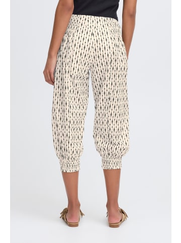 PULZ Jeans Pants Suiting PZJILL regular fit in Off White Black Graphic Print