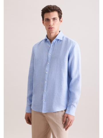 Seidensticker Leinenhemd Regular in Mittelblau