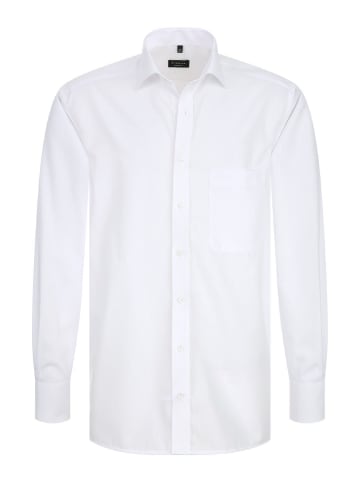 Eterna Langarm Hemd Comfort-Fit Popeline in Weiß