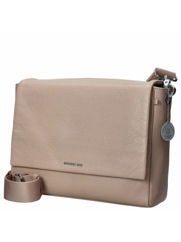 Mandarina Duck Mellow Leather - Umhängetasche 30 cm in warm taupe